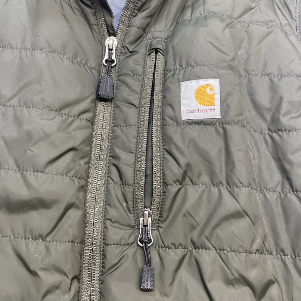 Carhartt Vest Mens L Green 102286 Gilliam Rain Defender Insulated Lightweight - Picture 6 of 10
